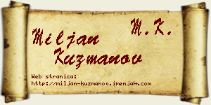 Miljan Kuzmanov vizit kartica